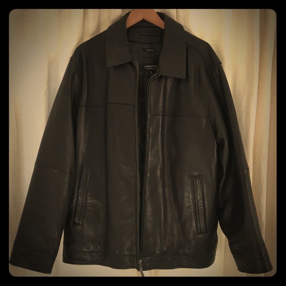 NWOT Claiborne Lambskin Leather Jacket XL